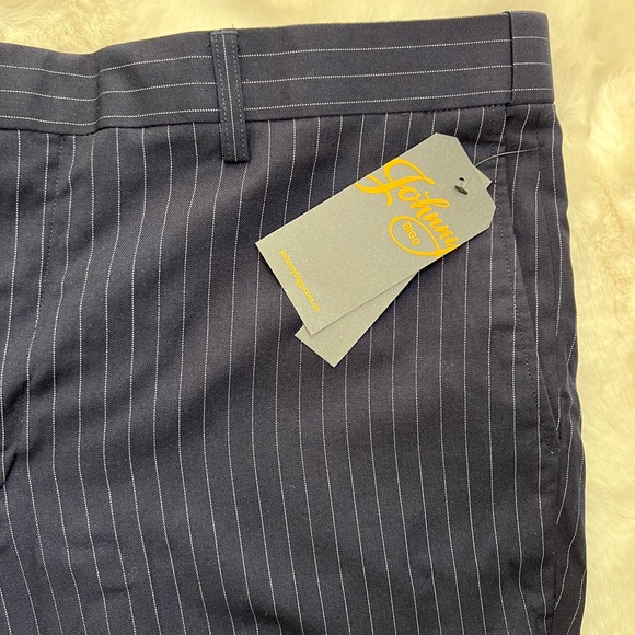 Johnny Bigg Pinstripe Navy Dress Pants - Picture 3 of 8